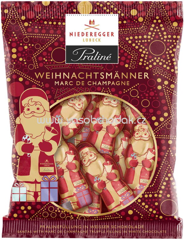 Niederegger Lübeck Weihnachtsmänner Marc De Champagne, 87g