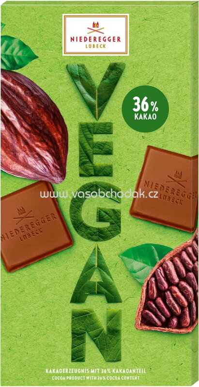 Niederegger Vegan 36% Kakao Tafel, 100g