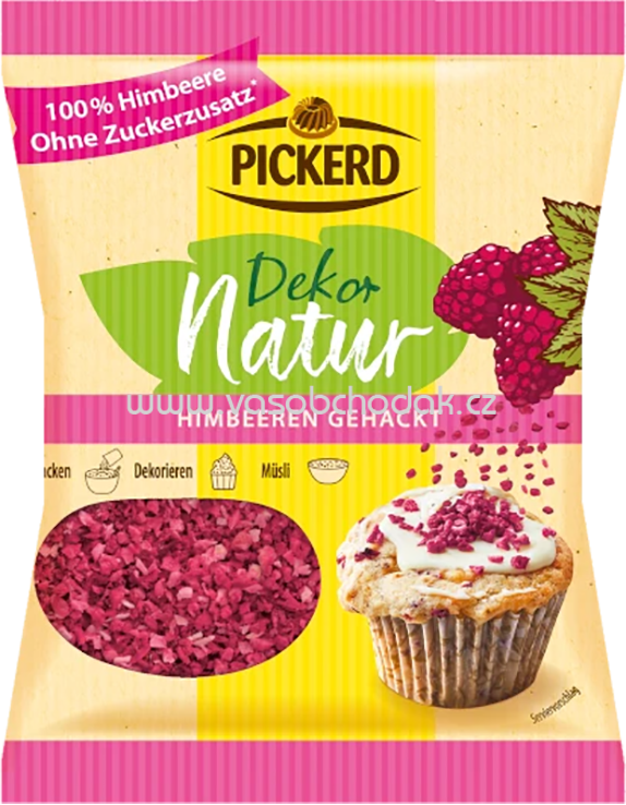 Pickerd Dekor Natur Himbeeren gehackt, 20g