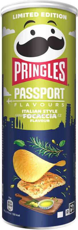 Pringles Passport Flavours Italian Style Focaccia, 165g