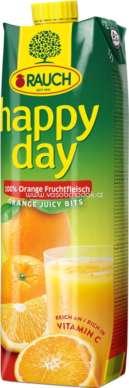 Rauch Happy Day 100% Orange mit Fruchtfleisch, 1l