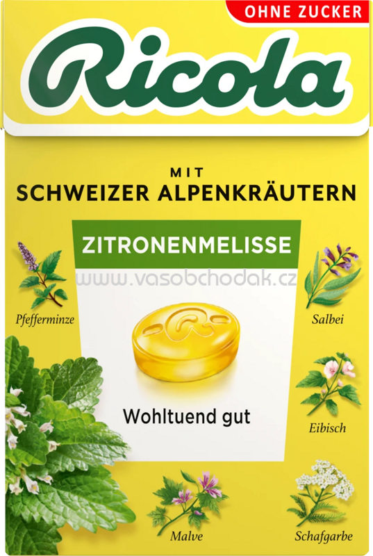 Ricola Bonbon Zitronenmelisse, zuckerfrei, 50g