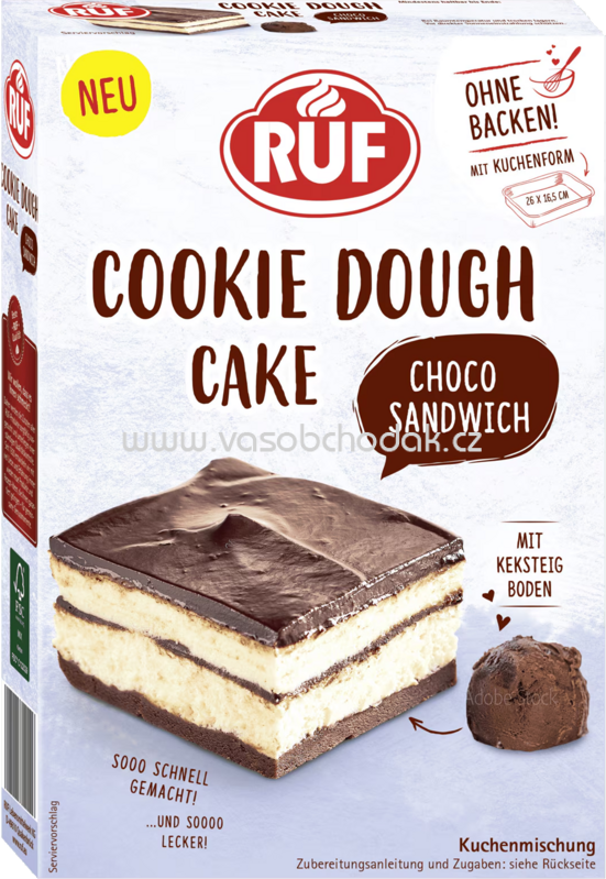 RUF Backmischung Cookie Dough Cake Choco Sandwich, 320g RUF Backmischung Cookie Dough Cake Choco Sandwich, 320g