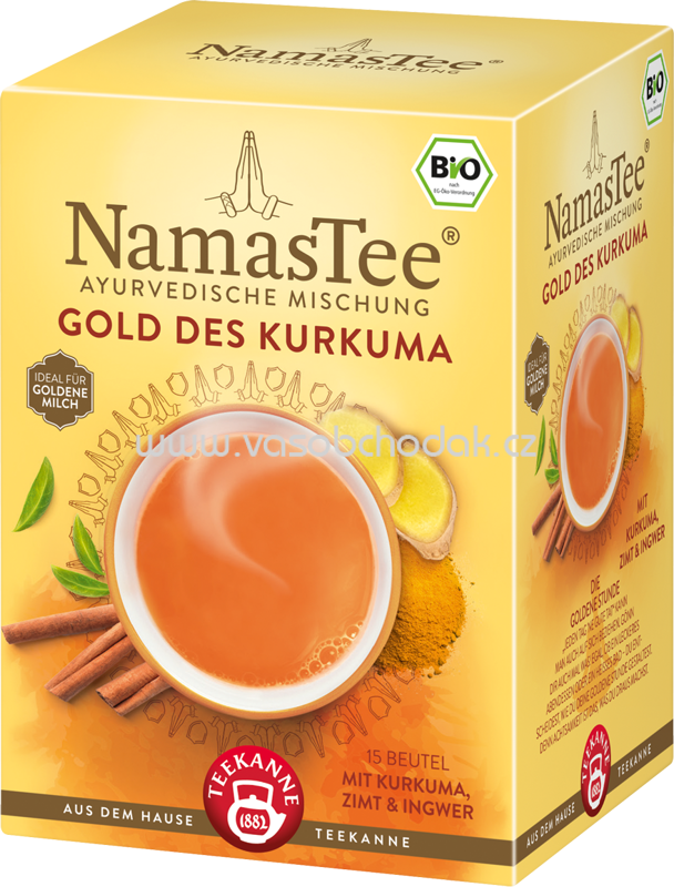 Teekanne NamasTee Gold des Kurkuma, 15 Beutel