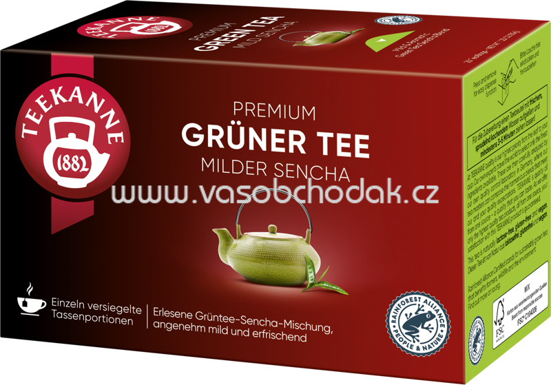 Teekanne Premium Grüner Tee Milder Sencha, 20 Beutel