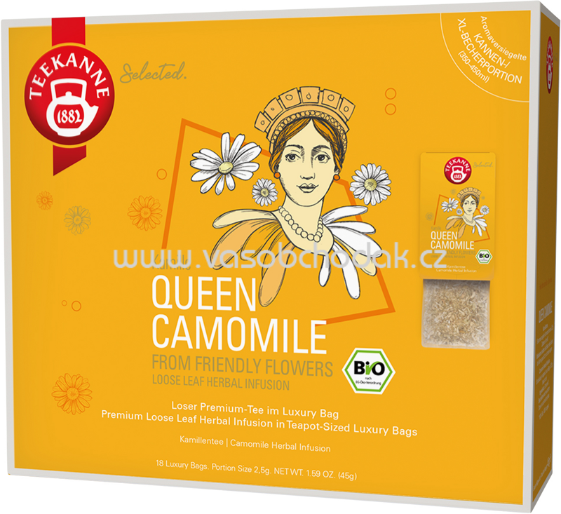 Teekanne Selected. Queen Camomile Bio Luxury Bag, 20 Beutel