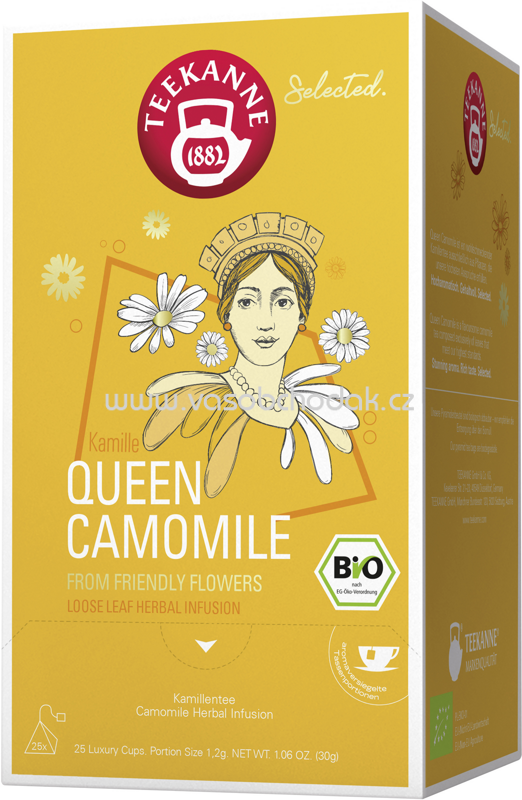 Teekanne Selected. Queen Camomile Bio Luxury Cup, 25 Beutel