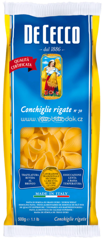 De Cecco Conchiglie Rigate 500g