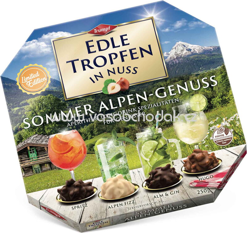 Trumpf Edle Tropfen in Nuss Sommer Alpen-Genuss, 250g