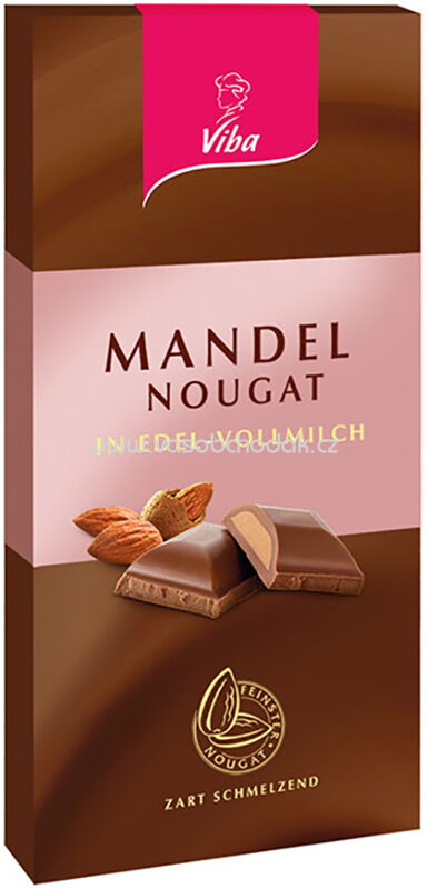 Viba Nougat-Tafelschokolade Mandel, 100g