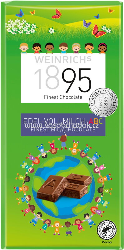 WEINRICHs Vollmilch Schokolade Edel Vollmilch ABC, 100g WEINRICHs Vollmilch Schokolade Edel Vollmilch ABC, 100g