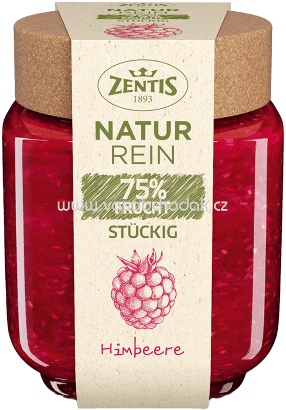 Zentis Natur Rein 75% Frucht Stückig Himbeere, 200g