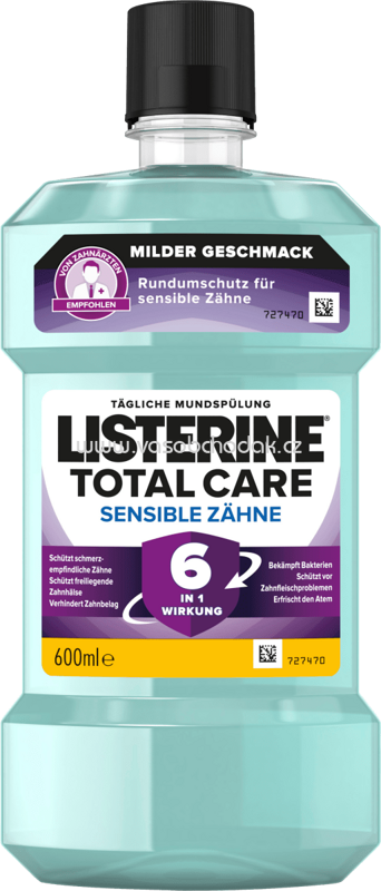 Listerine Mundspülung Total Care Sensible Zähne, 600 ml Listerine Mundspülung Total Care Sensible Zähne, 600 ml