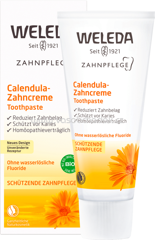 Weleda Zahnpasta Calendula, fluoridfrei, 75 ml