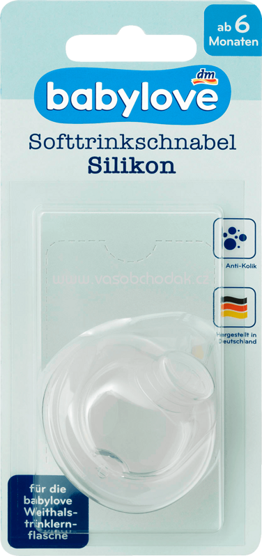 Babylove Soft-Trinkschnabel aus Silikon, Größe 2, ab 6 Monaten, 1 St