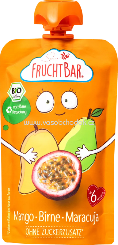 FruchtBar Quetschbeutel Mango, Maracuja, Birne, ab 6. Monat, 120g