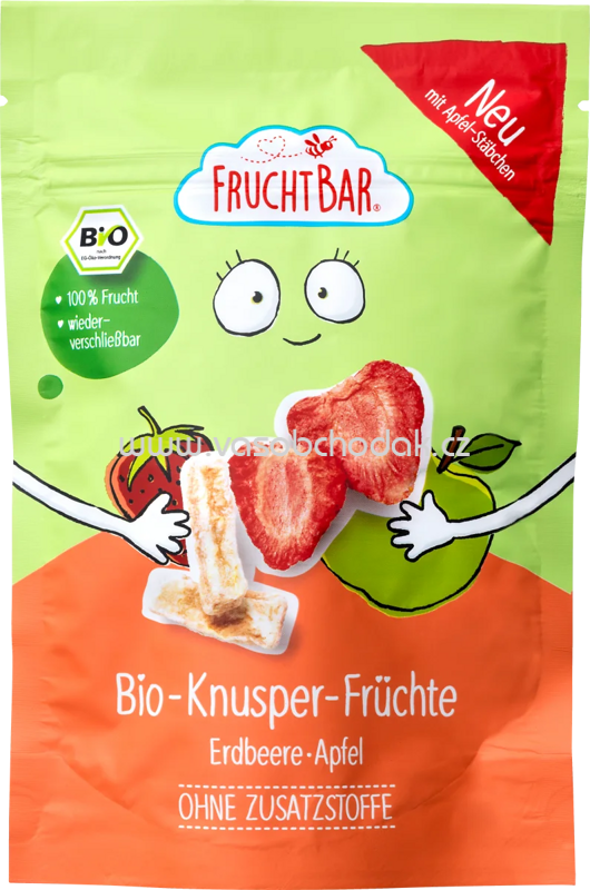 FruchtBar Knusper-Früchte Erdbeere und Apfel, ab 3 Jahren, 15g