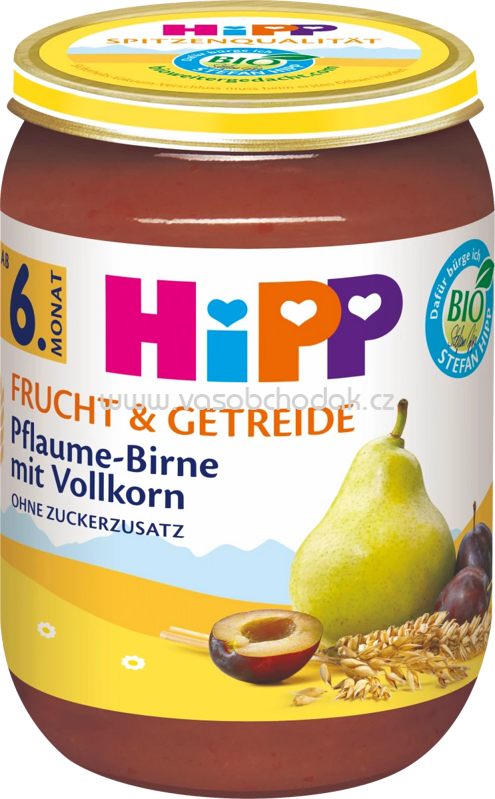Hipp Frucht & Getreide Pflaume-Birne mit Vollkorn, ab 6. Monat, 190g
