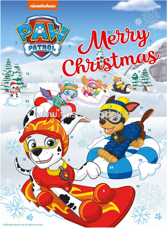 Paw Patrol Adventskalender Merry Christmas, 75g