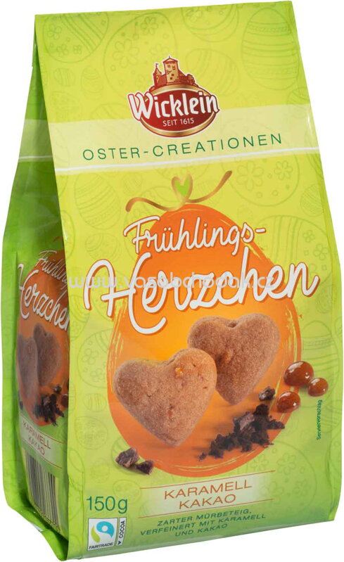 Wicklein Frühlings-Herzchen Karamell Kakao, 150g