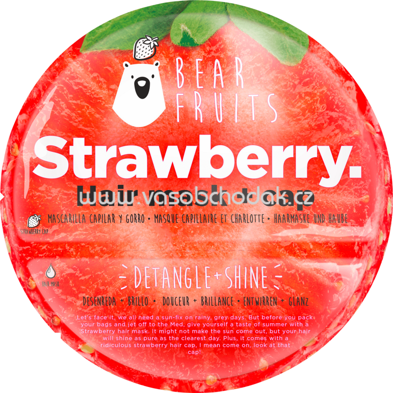 Bear Fruits Haarmaske Strawberry Hair mask + cap, 20 ml