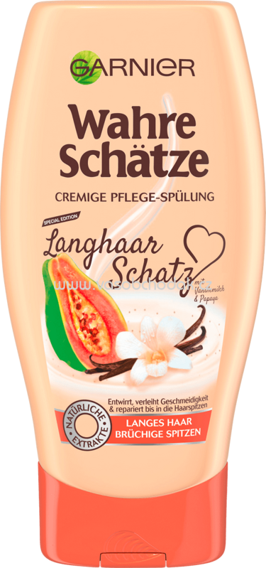 GARNIER Wahre Schätze Spülung Langhaarschatz Vanillemilch-Papaya, 250 ml GARNIER Wahre Schätze Spülung Langhaarschatz Vanillemilch-Papaya, 250 ml