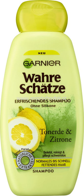 GARNIER Wahre Schätze Shampoo Tonerde & Zitrone, 300 ml GARNIER Wahre Schätze Shampoo Tonerde & Zitrone, 300 ml