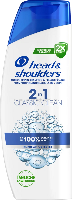 head&shoulders Shampoo Anti-Schuppen 2in1 Classic Clean, 250 ml