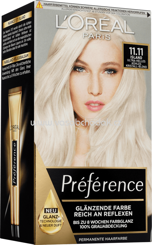 L'ORÉAL Paris Préférence Haarfarbe Island Ultra Helles Kühles Kristall Blond 11.11, 1 St L'ORÉAL Paris Préférence Haarfarbe Island Ultra Helles Kühles Kristall Blond 11.11, 1 St